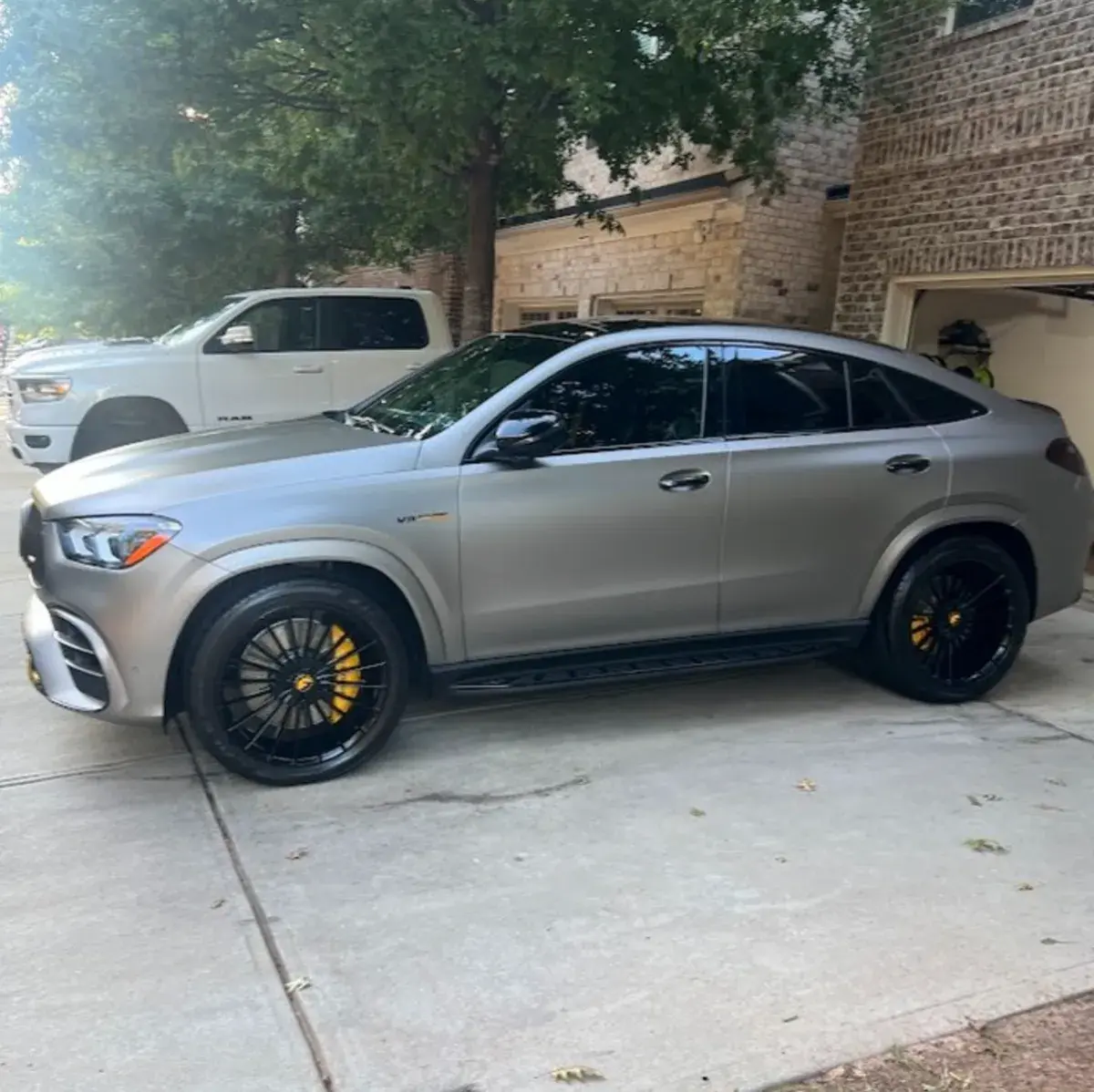 Matte silver Mercedes-AMG GLE Coupe after luxury detailing in Atlanta