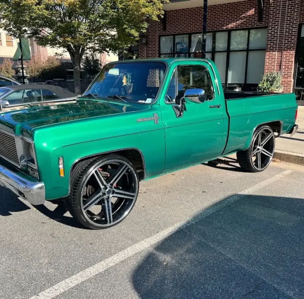Classic green Chevy C10 truck after full detail by Clutch Detail Atlanta